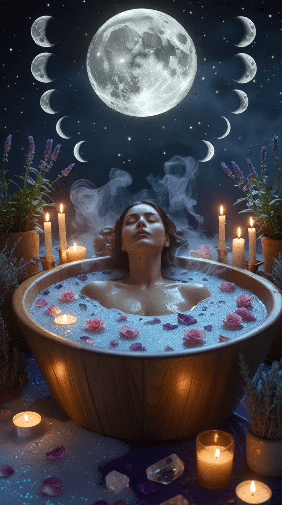 3- Create a clay face mask using moon-charged water.