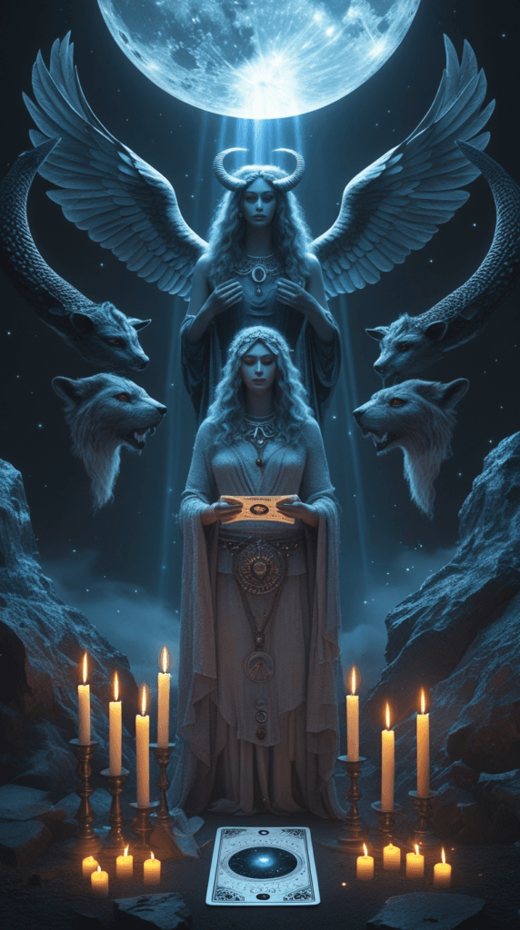 5- Invoke moon goddesses like Hecate or Artemis during readings.