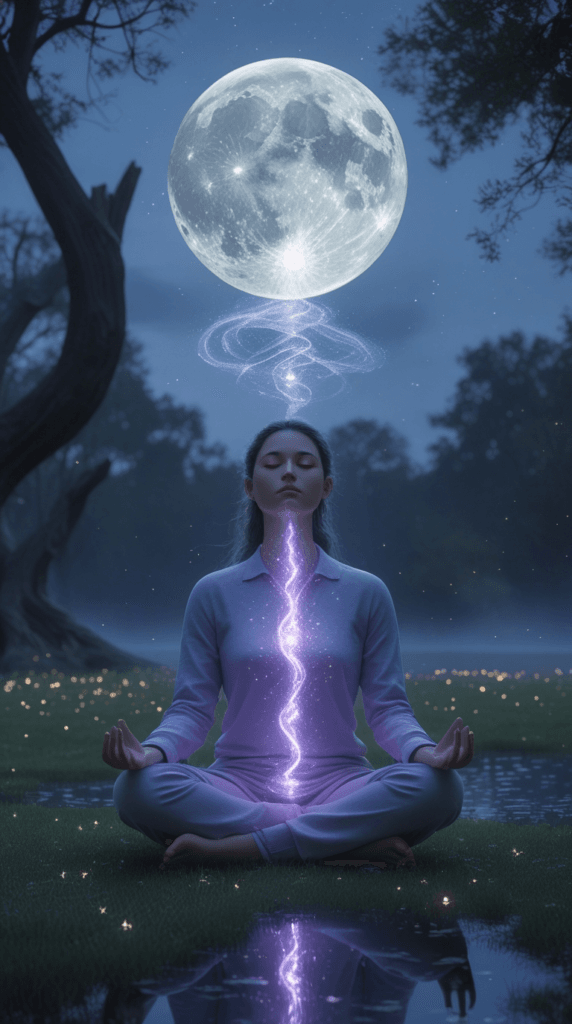 3- Use binaural beats with moon-attuned frequencies (528 Hz).